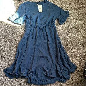 SHEIN Navy Textured XL Dress